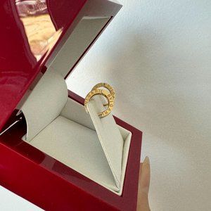 Bulgari Zero1 18k Gold and White Gold Huggie Hoop Earrings